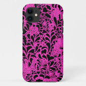 Decoratieve harten en bloeit patroon Case-Mate iPhone case (Achterkant)