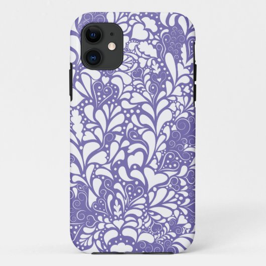 Decoratieve harten en bloeit patroon Case-Mate iPhone case (Achterkant)