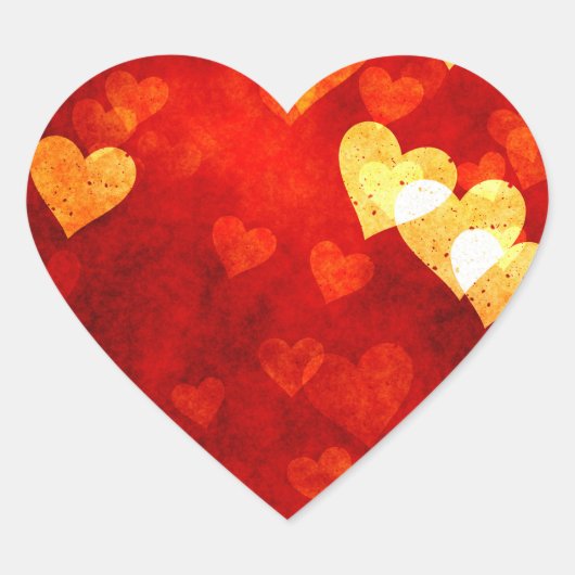 Decoratieve harten hart sticker (Voorkant)