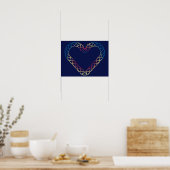 Decoratieve harten poster (Keuken)