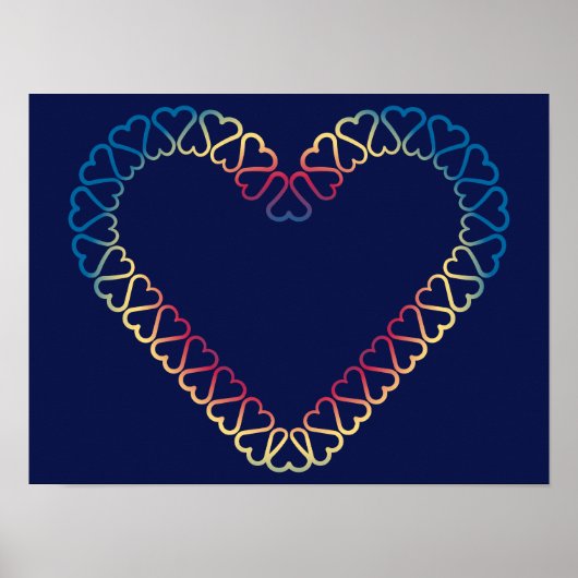 Decoratieve harten poster (Voorkant)