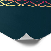 Decoratieve harten poster (Hoek)