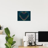 Decoratieve harten poster (Thuiskantoor)