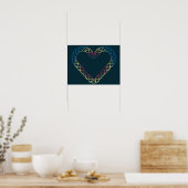 Decoratieve harten poster (Keuken)