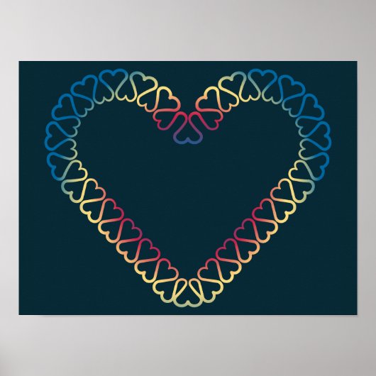 Decoratieve harten poster (Voorkant)