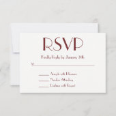 Decoratieve hedendaagse Bourgogne en witte RSVP (Voorkant)