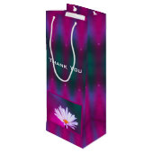 Decoratieve heldere kleur Dank u Wijn Cadeautas (Achterkant Gekanteld)