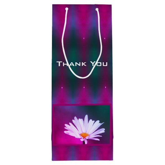 Decoratieve heldere kleur Dank u Wijn Cadeautas (Achterkant)