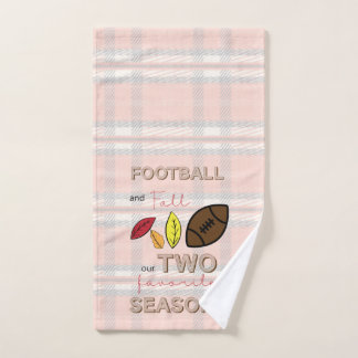 Decoratieve Herfst en Football Handdoek