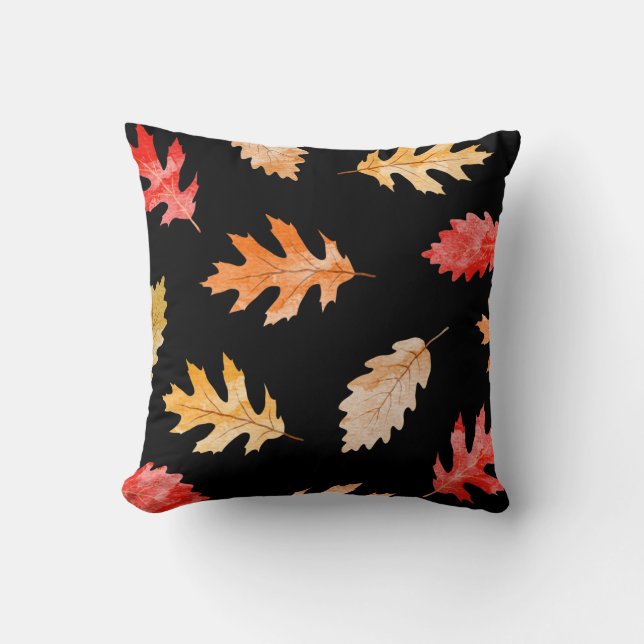 Decoratieve Herfst Pillow | Waterverf najaar Kussen (Voorkant)