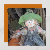 Decoratieve Herfst van de Scarecrow Harvest Party  Kaart (Voorkant / Achterkant)