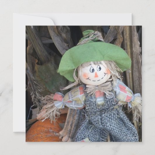 Decoratieve Herfst van de Scarecrow Harvest Party  Kaart (Voorkant)