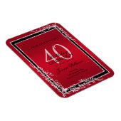 Decoratieve hoeken Ruby & Black Verjaardag Magneet (Rechterzijde)