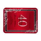 Decoratieve hoeken Ruby & Black Verjaardag Magneet (Horizontaal)