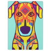 Decoratieve hond illustratie klembord (Achterkant)