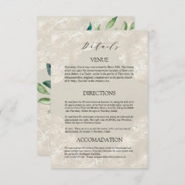 Decoratieve honden, wijn en roze rozen bruiloft informatiekaartje