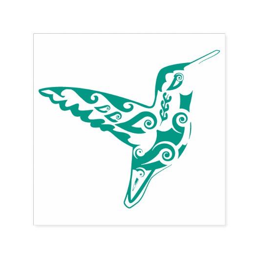 DECORATIEVE HUMMINGBIRD ARTY UNIQUE  ZELFINKTENDE STEMPEL (Design)