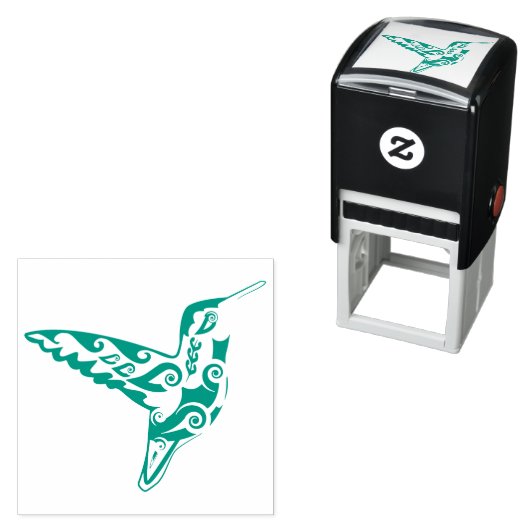 DECORATIEVE HUMMINGBIRD ARTY UNIQUE  ZELFINKTENDE STEMPEL (In situ)