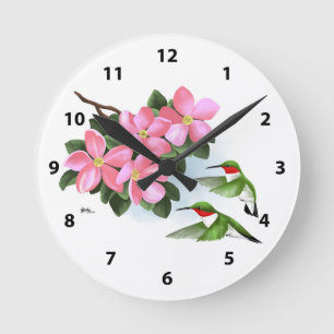 Decoratieve Hummingbird Clocks Ronde Klok