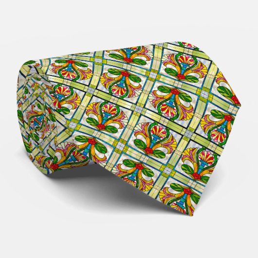 Decoratieve Ierse Whiskey Satin Foulard Stropdas (Opgerold)