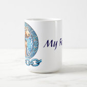 Decoratieve illustratie van een terriër koffiemok (Center)