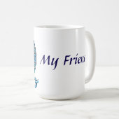 Decoratieve illustratie van een terriër koffiemok (Voorkant rechts)