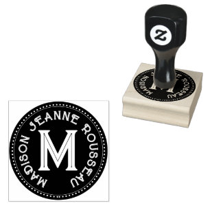 Decoratieve Initiaal naam Monogram Rubberstempel