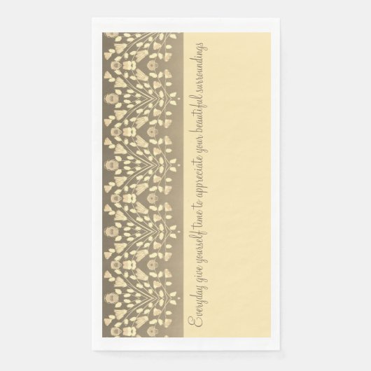 Decoratieve inspirerende scripttypografie servet (Voorkant)