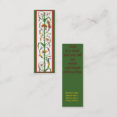 Decoratieve Italiaans Ironwork Bladwijzer Profiel  Mini Visitekaartje (Voorkant / Achterkant)