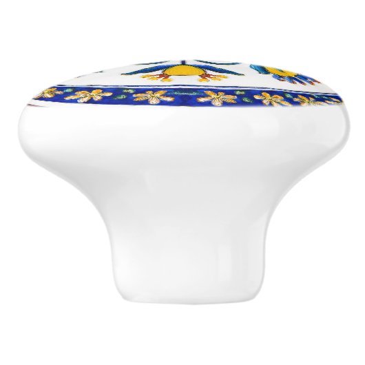 Decoratieve Italiaanse Antico Deruta Bloemenkast Keramische Knop (Zijkant)