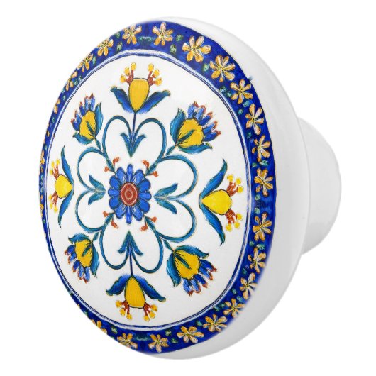 Decoratieve Italiaanse Antico Deruta Bloemenkast Keramische Knop (Rechts)