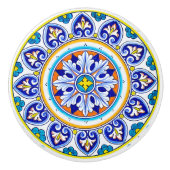 Decoratieve Italiaanse Antico Deruta Elegantie Keramische Knop (Voorkant)