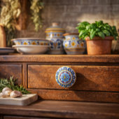 Decoratieve Italiaanse Antico Deruta Elegantie Keramische Knop