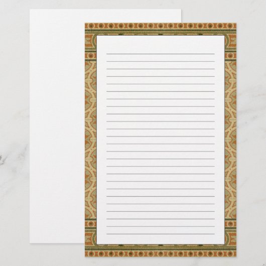 Decoratieve Italiaanse mozaïektegels van Visie Stu Briefpapier (Voorkant / Achterkant)