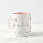 Decoratieve Jamilah of J naam betekent mok (Voorkant links)