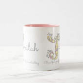 Decoratieve Jamilah of J naam betekent mok (Center)