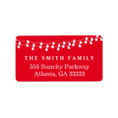 Decoratieve Kaders Vakantie Kerstmis Rood Kerstfee Etiket (Voorkant)