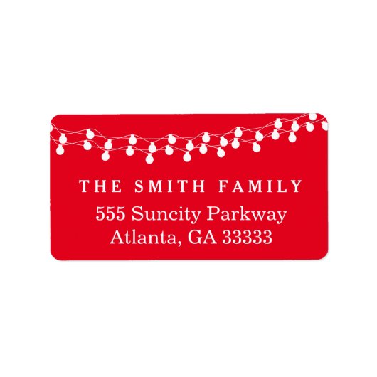 Decoratieve Kaders Vakantie Kerstmis Rood Kerstfee Etiket (Voorkant)