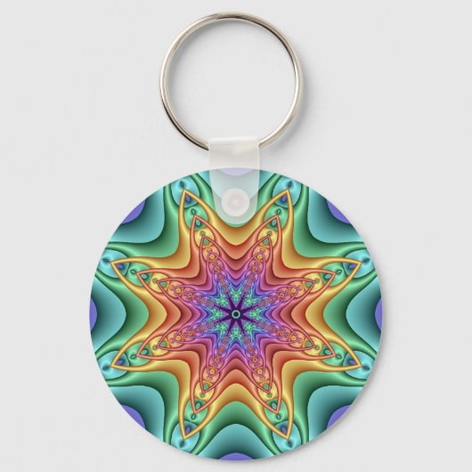Decoratieve kaleidoscoop-sleutelhanger sleutelhanger (Voorkant)