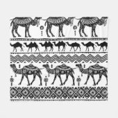 Decoratieve kamelen naadloos patroonontwerp fleece deken (Voorkant (Horizontaal))