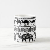 Decoratieve kamelen naadloos patroonontwerp koffiemok (Center)