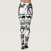 Decoratieve kamelen naadloos patroonontwerp leggings (Achterkant)