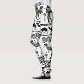 Decoratieve kamelen naadloos patroonontwerp leggings (Links)