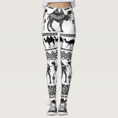 Decoratieve kamelen naadloos patroonontwerp leggings (Voorkant)
