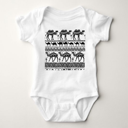 Decoratieve kamelen naadloos patroonontwerp romper (Voorkant)