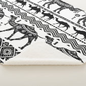 Decoratieve kamelen naadloos patroonontwerp sherpa deken (3/4)