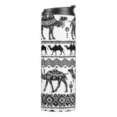 Decoratieve kamelen naadloos patroonontwerp thermosbeker (Gedraaid links)