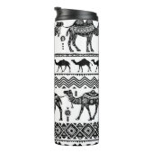 Decoratieve kamelen naadloos patroonontwerp thermosbeker (Geroteerd rechts)
