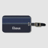Decoratieve kant afdrukken op blauw bagagelabel (Voorkant (horizontaal))