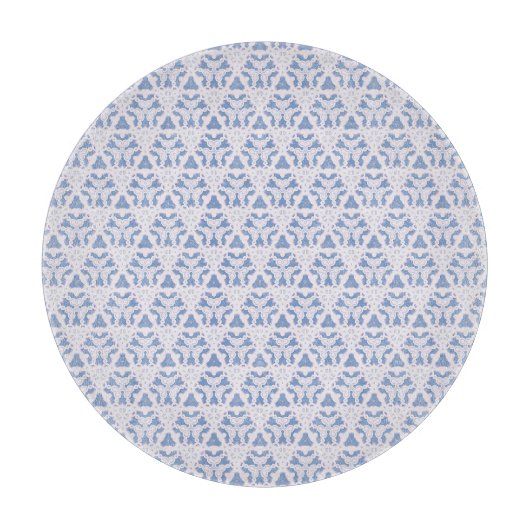 Decoratieve kanten driehoeken blauw wit snijplank (Voorkant)